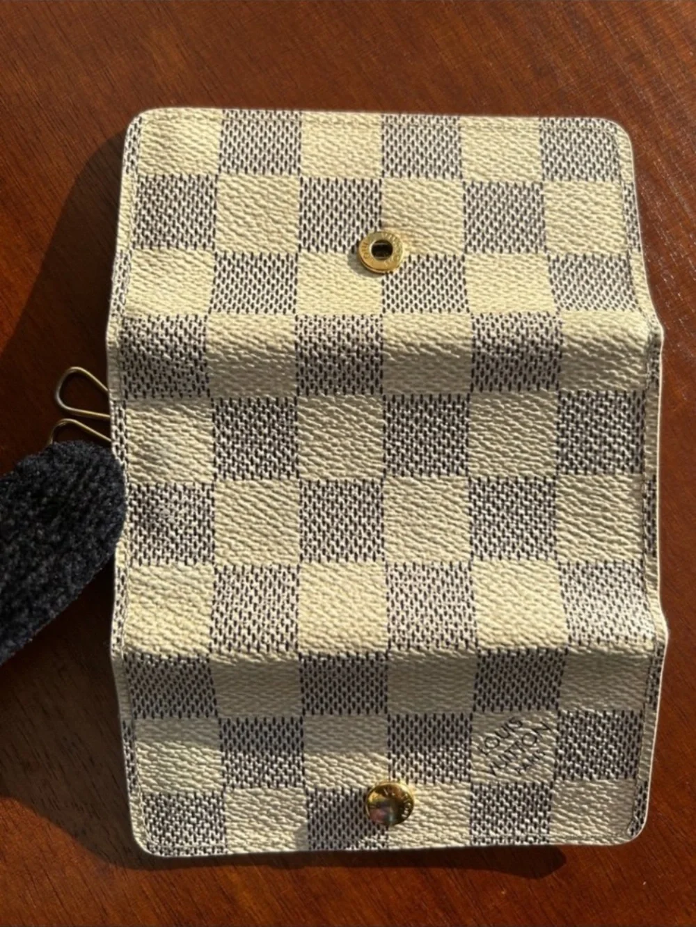 Louis Vuitton Damier Azur key holder
